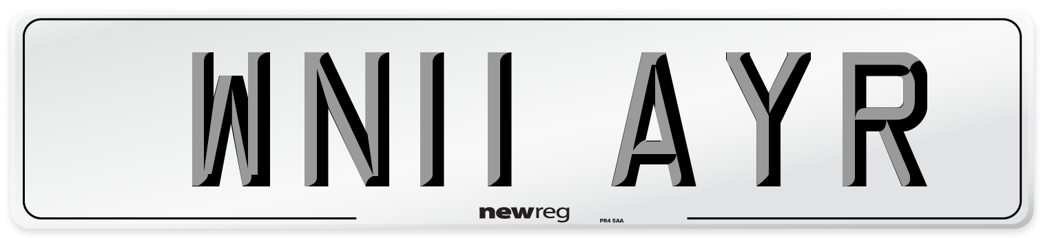 WN11 AYR Number Plate from New Reg